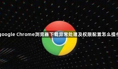 google Chrome浏览器下载异常处理及权限配置怎么操作1