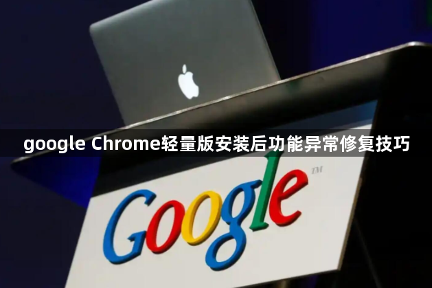 google Chrome轻量版安装后功能异常修复技巧1
