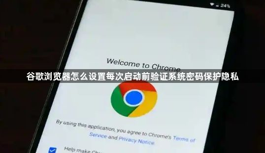 谷歌浏览器怎么设置每次启动前验证系统密码保护隐私1