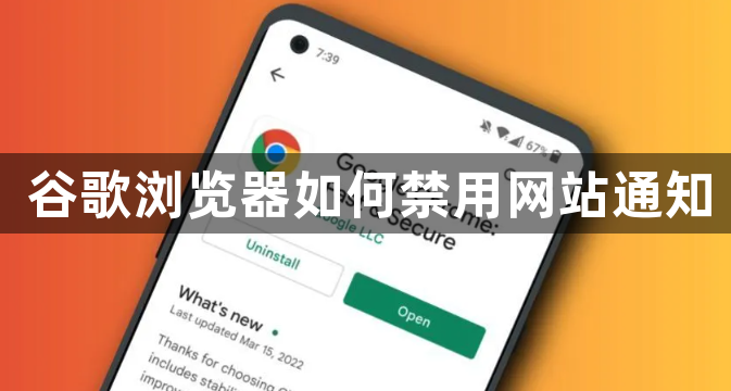 谷歌浏览器如何禁用网站通知1