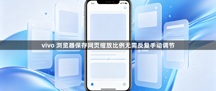 vivo 浏览器保存网页缩放比例无需反复手动调节1