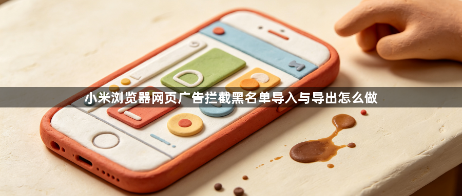 小米浏览器网页广告拦截黑名单导入与导出怎么做1