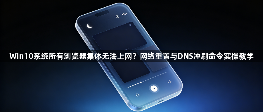 Win10系统所有浏览器集体无法上网?网络重置与DNS冲刷命令实操教学1