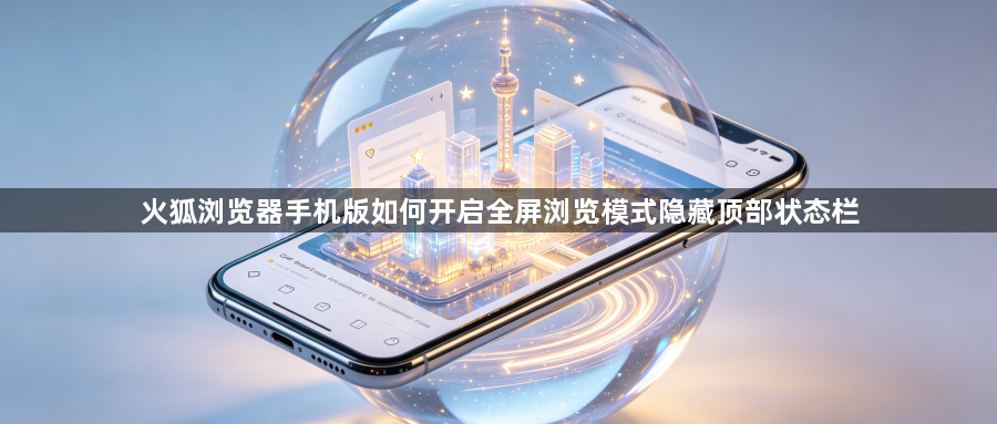 火狐浏览器手机版如何开启全屏浏览模式隐藏顶部状态栏1