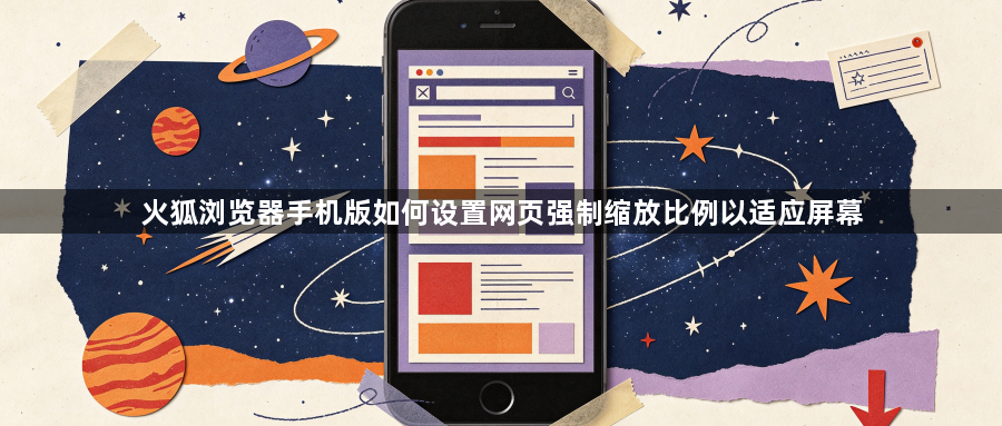 火狐浏览器手机版如何设置网页强制缩放比例以适应屏幕1