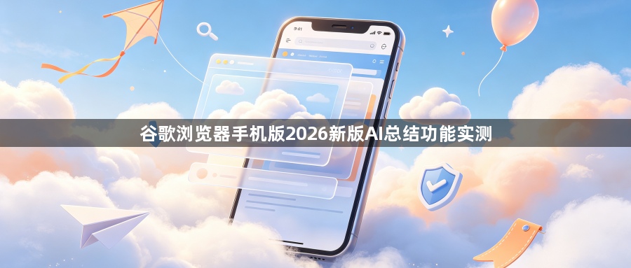 谷歌浏览器手机版2026新版AI总结功能实测1