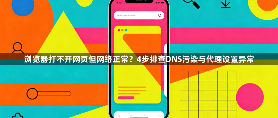 浏览器打不开网页但网络正常？4步排查DNS污染与代理设置异常1