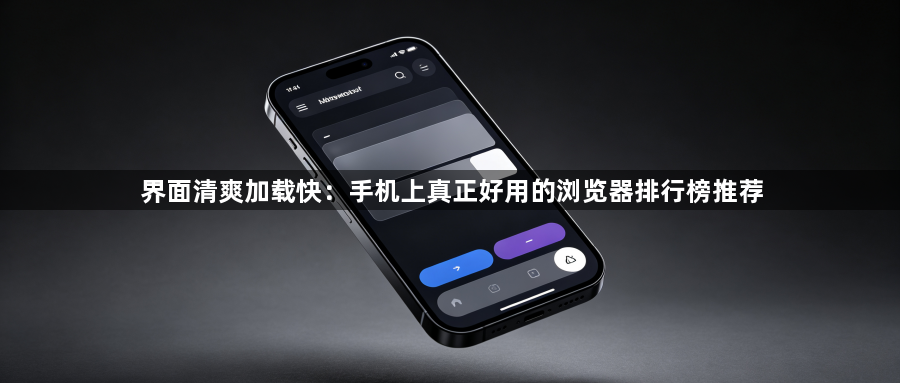 界面清爽加载快:手机上真正好用的浏览器排行榜推荐1