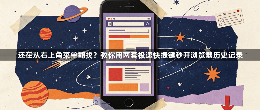 还在从右上角菜单翻找?教你用两套极速快捷键秒开浏览器历史记录1