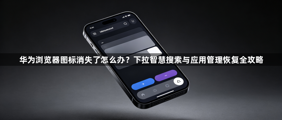 华为浏览器图标消失了怎么办？下拉智慧搜索与应用管理恢复全攻略1