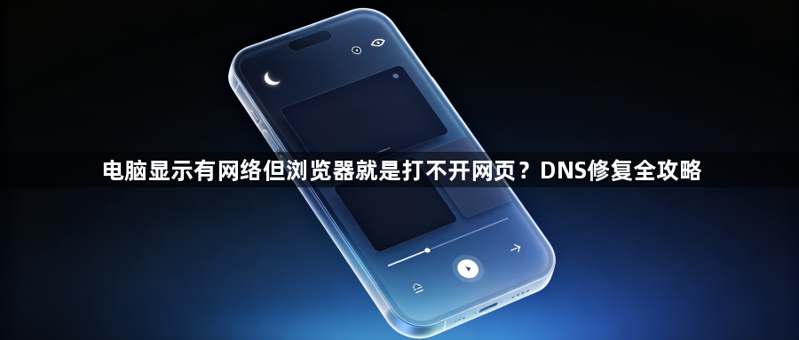 电脑显示有网络但浏览器就是打不开网页？DNS修复全攻略1