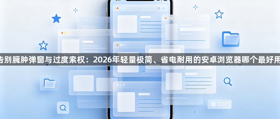 告别臃肿弹窗与过度索权:2026年轻量极简、省电耐用的安卓浏览器哪个最好用?1
