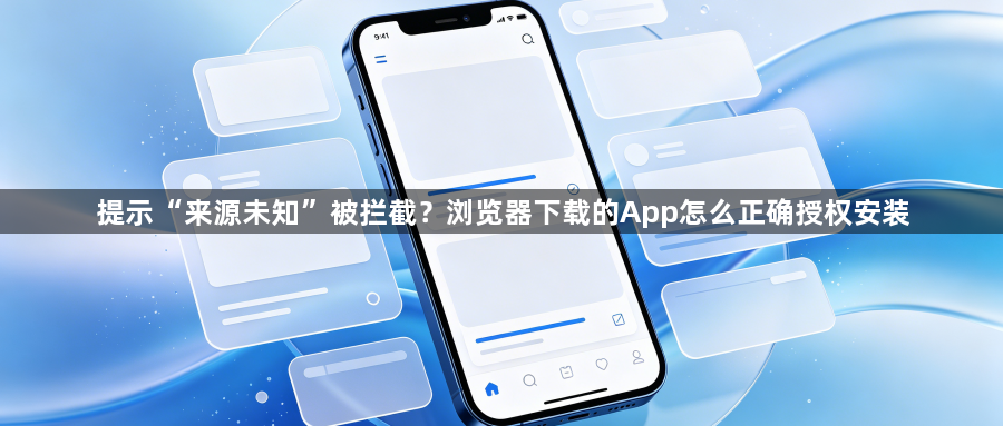 提示“来源未知”被拦截？浏览器下载的App怎么正确授权安装1