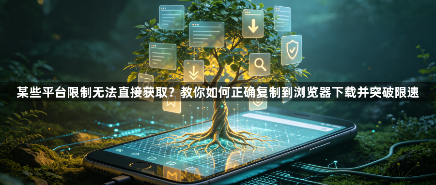 某些平台限制无法直接获取?教你如何正确复制到浏览器下载并突破限速1