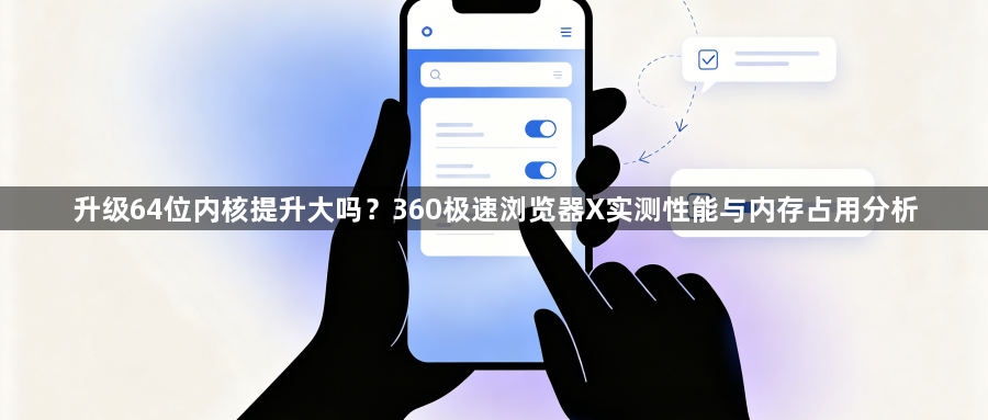 升级64位内核提升大吗？360极速浏览器X实测性能与内存占用分析1