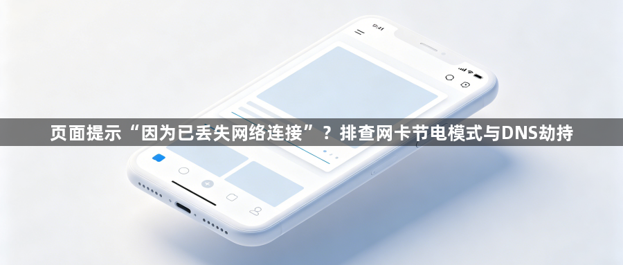 页面提示“因为已丢失网络连接”？排查网卡节电模式与DNS劫持1