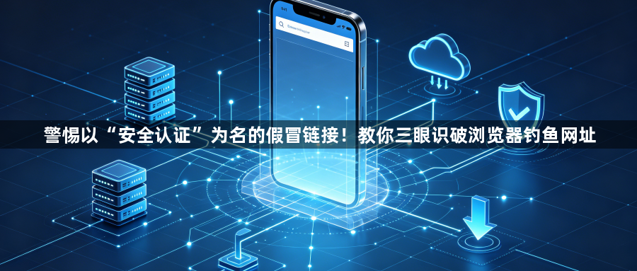 警惕以“安全认证”为名的假冒链接！教你三眼识破浏览器钓鱼网址1