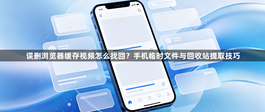 误删浏览器缓存视频怎么找回？手机临时文件与回收站提取技巧1