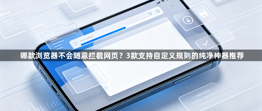 哪款浏览器不会随意拦截网页？3款支持自定义规则的纯净神器推荐1